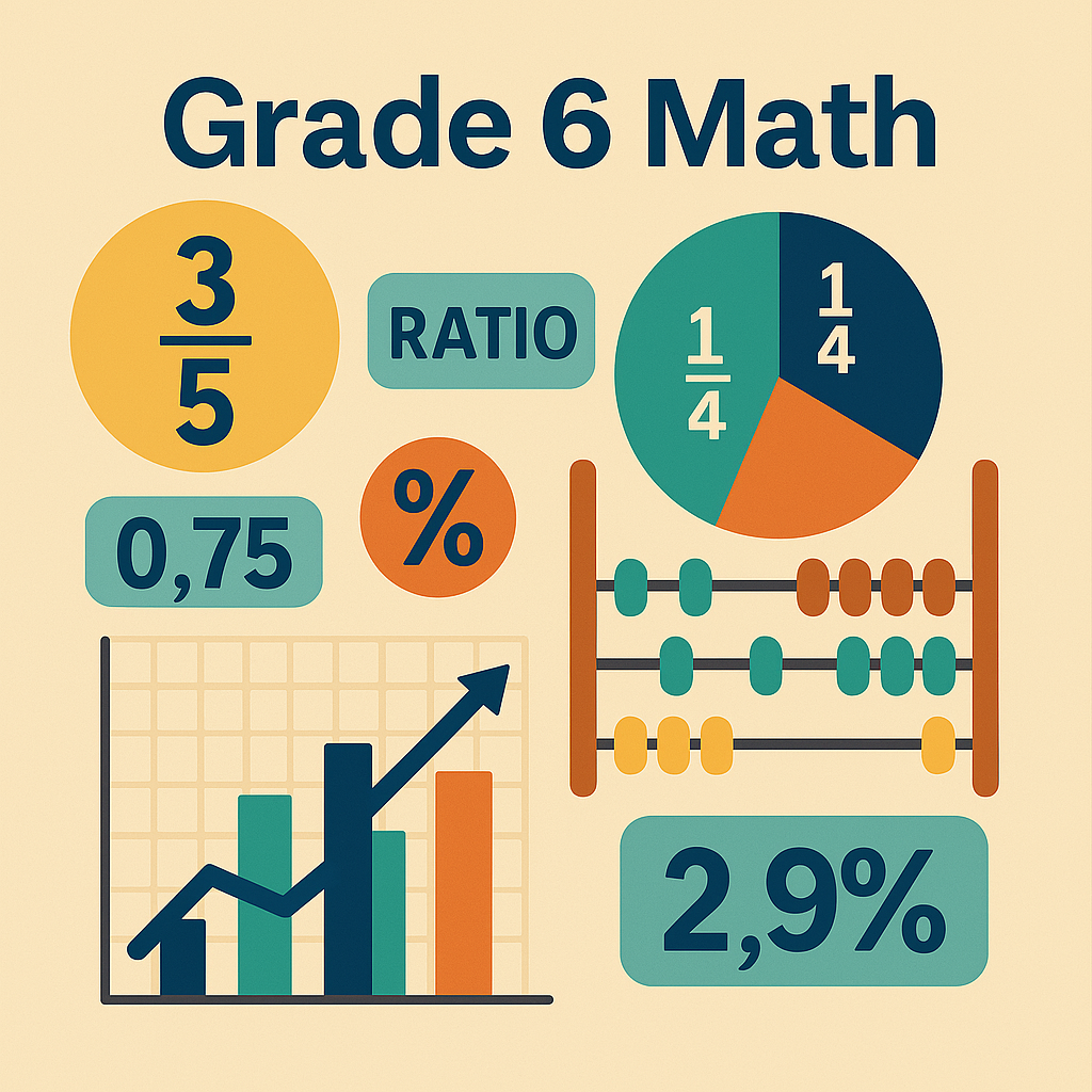 Grade 6 Math course – fractions, ratios, data management, and algebra foundations – Global Math Institute