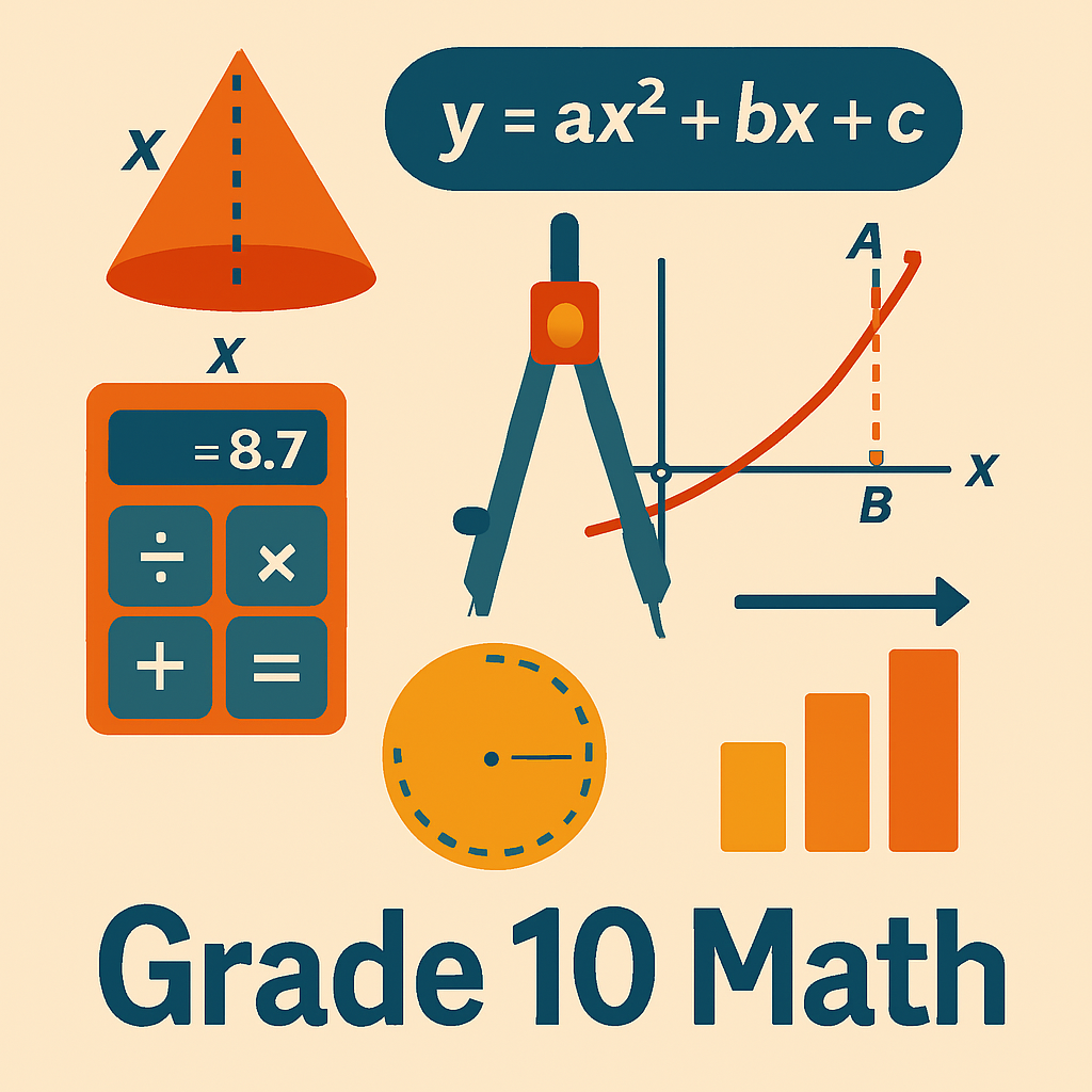 Grade 10 Math MPM2D course – Ontario curriculum, quadratics, trigonometry, linear systems – Global Math Institute